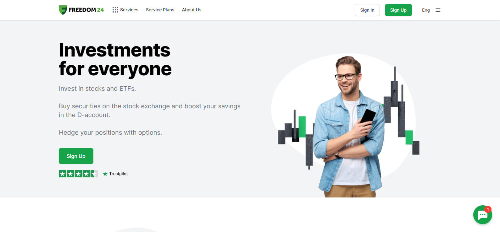 Freedom24 website screenshot