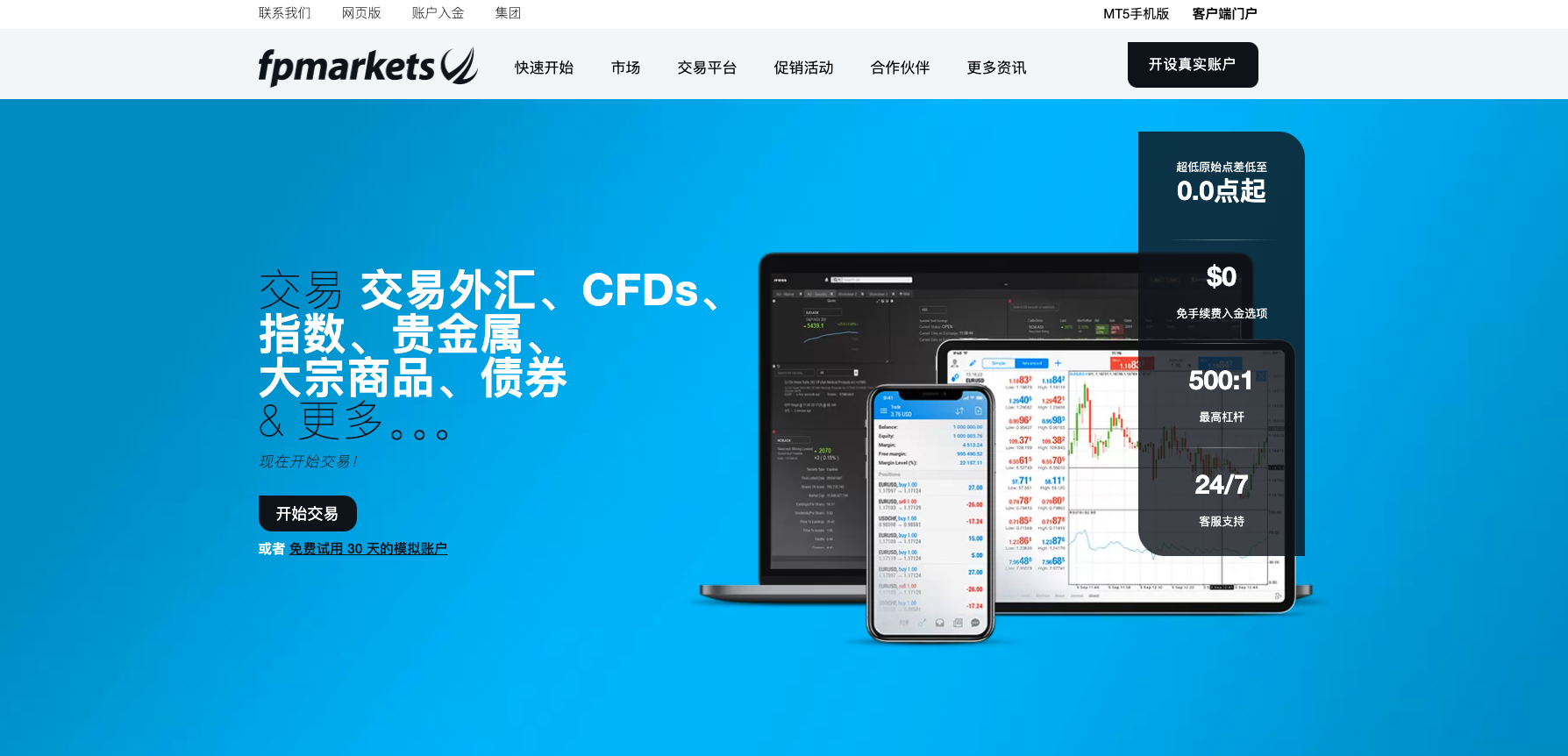 FPMarkets website screenshot