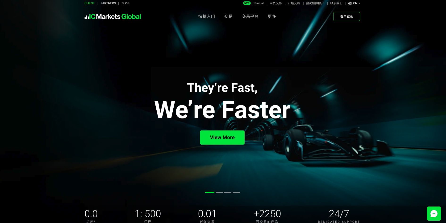 ICMarkets website screenshot